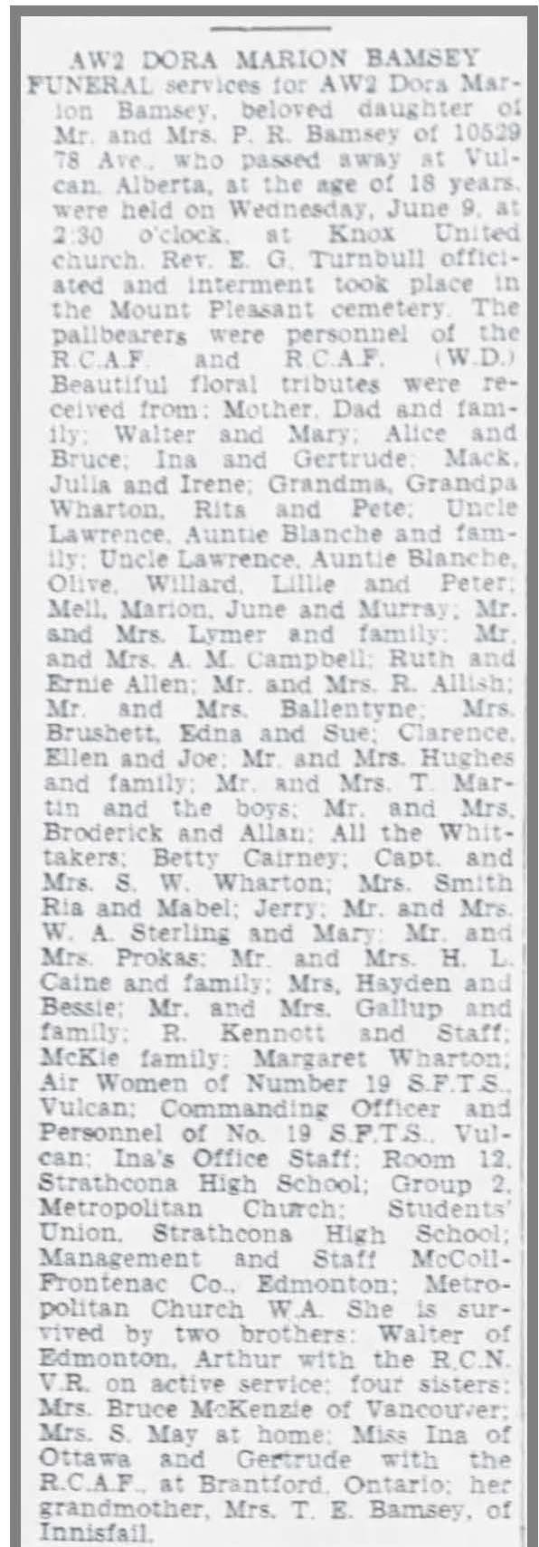 Dora Marion Bamsey