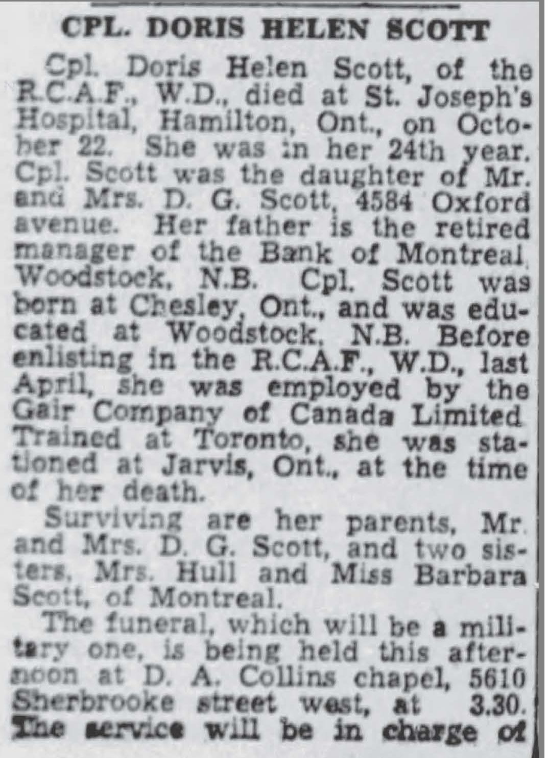 Doris Helen Scott